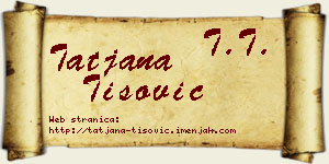 Tatjana Tišović vizit kartica